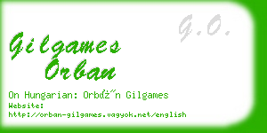 gilgames orban business card